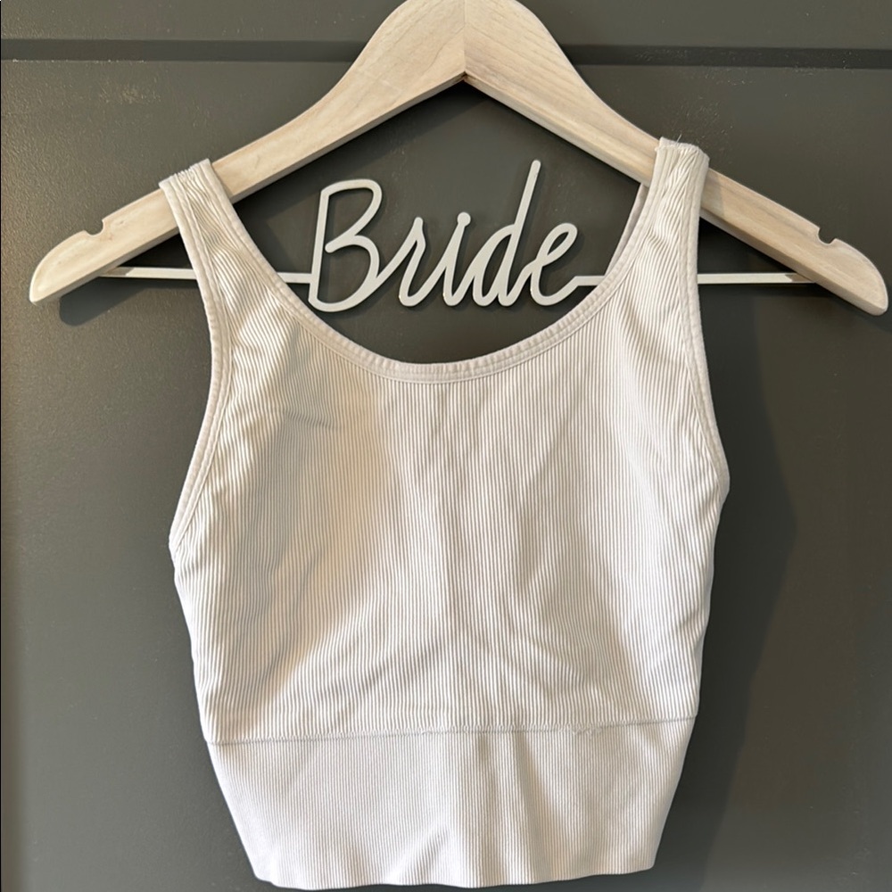 Victoria secret White Ribbed Tank Top